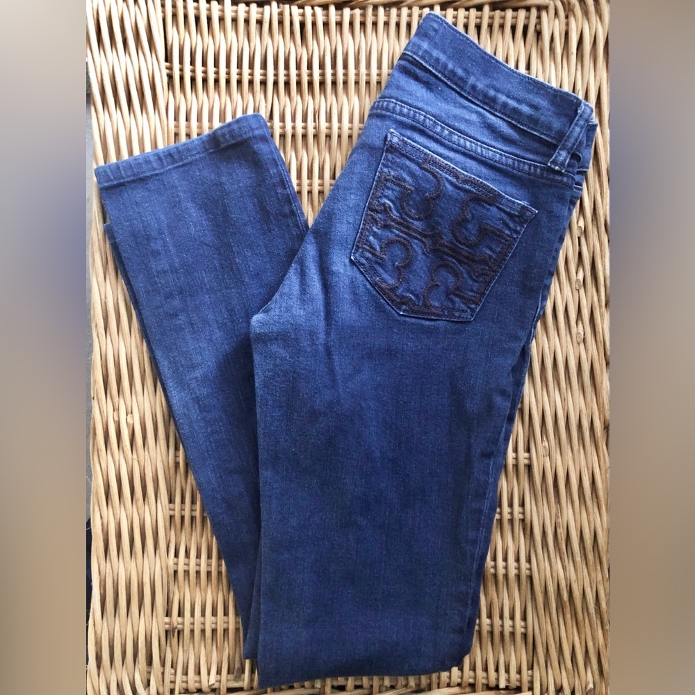 Tory Burch Signature Super Skinny Jeans, size 26